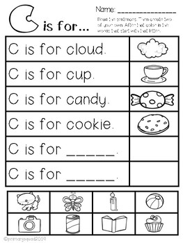 FREEBIE- ABC Letter Sound Worksheet by My Primary Squad | TpT