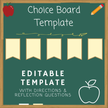 Preview of FREEBIE ALERT: Editable Choice Board Template for Google Slides 