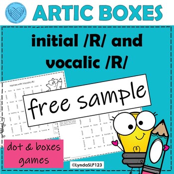 Preview of FREEBIE: ARTIC BOXES game for initial and vocalic R Articulation Therapy