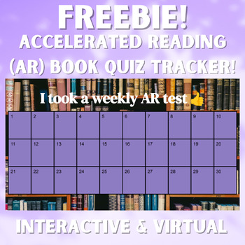 Preview of FREEBIE! | Accelerated Reading (AR) Book Quiz Tracker | Interactive | Virtual