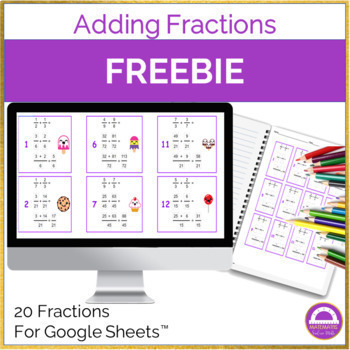 Preview of FREEBIE Adding Fractions with unlike Denominators Scavenger Hunt