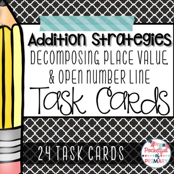Preview of FREEBIE - Addition Strategies TASK CARDS