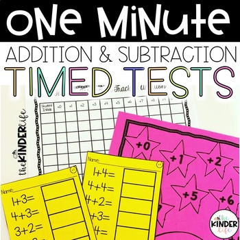 Preview of Addition Subtraction One Minute Timed Tests