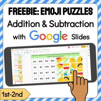 Preview of FREEBIE: Addition & Subtraction Puzzles for Google Slides │Distance Learning