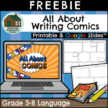 Preview of FREEBIE: All About Writing Comics (Grade 3-8)