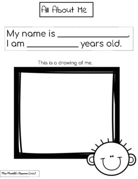 Preview of FREEBIE! All About me Activity Sheet- Grades1,2,3 (DIGITAL &PRINTABLE)