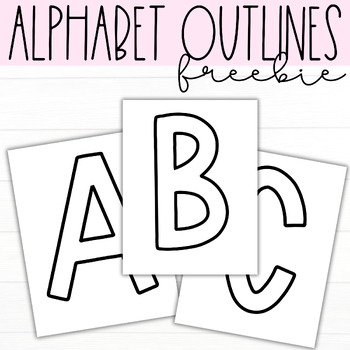 Preview of FREEBIE - Alphabet Outline Letters | Classroom Décor | Bulletin Board