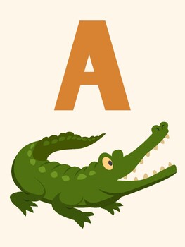 Preview of FREEBIE! Alphabet Posters with Visuals (Uppercase)