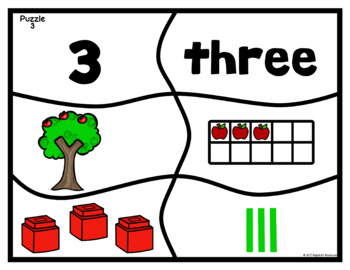 place value number sense 0 20 apple number puzzles easy cut freebie