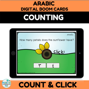 Preview of FREEBIE Arabic Counting BOOM CARDS