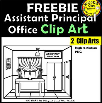 principal office clipart black and white