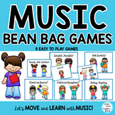 Music Class Bean Bag Games-Assessment, Review, Brain Breaks K-6