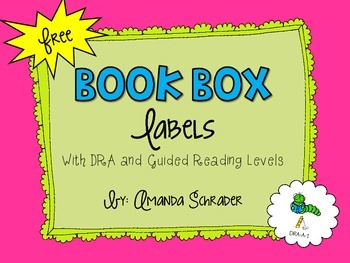 Preview of FREEBIE- BOOK BOX LABELS