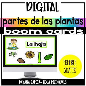 Preview of FREEBIE BOOM CARDS Partes de las plantas