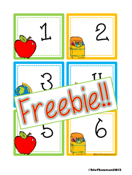 Preview of FREEBEE Calendar Cards - Back to School - {ABCC Pattern}