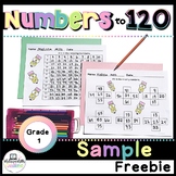 FREEBIE Back to School Number Grids and Number Puzzles to 120