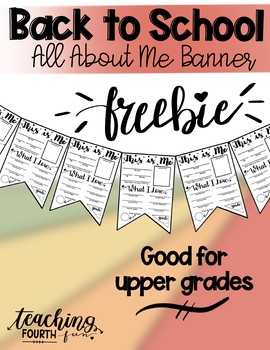 Preview of FREEBIE!! - Back to School - This is Me