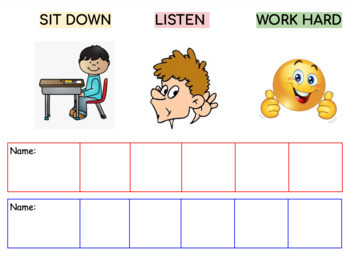 Preview of FREEBIE Behavior Chart  |  Distance Learning  |  Editable