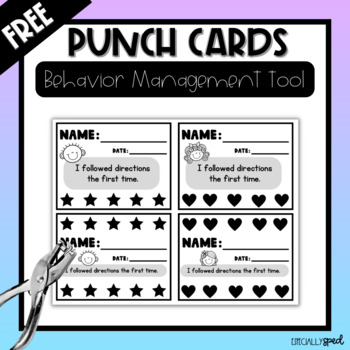2 Styles Punch Cards For Classroom Students Behavior - Temu