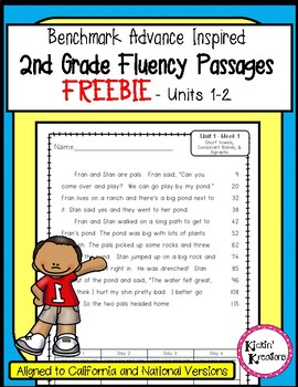 Preview of FREEBIE - Benchmark Advance 2nd Grade Fluency Passages (2017- 2022)