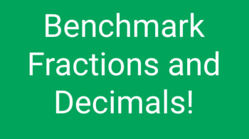 Preview of FREEBIE: Benchmark Fractions → Decimals FLASH CARDS (Google Slides) 