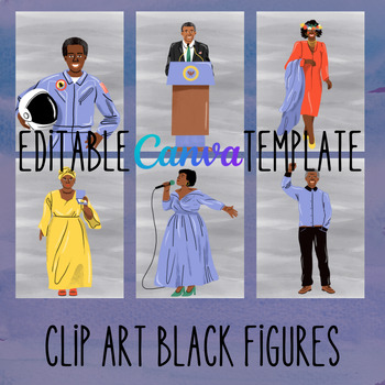 Preview of FREEBIE!! Black Figures Clip Art Collection
