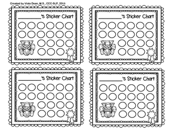 FREEBIE: Black & White Sticker / Incentive Charts - 5 Designs | TPT