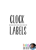 FREEBIE Black and white clock labels