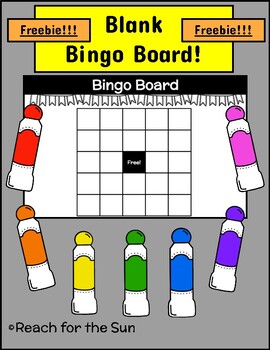 Preview of FREEBIE!!! Blank Bingo Boards!