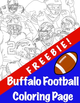 Preview of FREEBIE: Buffalo Football Coloring Page