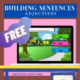 FREEBIE Building sentences adjectives Boom cards