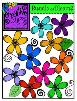 Preview of FREEBIE Bundle of Blooms {Creative Clips Digital Art}