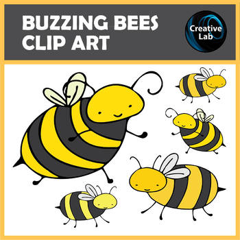 clipart bee buzzing