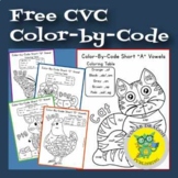 FREEBIE: CVC Color-by-Code | Short Vowel Coloring Pages | 