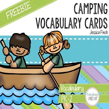 Preview of FREEBIE: Camping and Forest Vocabulary/Match cards