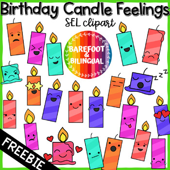 Preview of FREEBIE Candle Feelings Clipart - Birthday Clipart