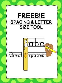 Preview of FREEBIE: Cat letter size checker / space checker for STRUGGLING HANDWRITERS