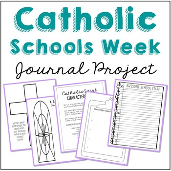 Preview of FREEBIE! Catholic Schools Week Mini Notebook Journal Project