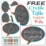 FREEBIE Chalk Talk Bubble Kit - Teacher Room Supply