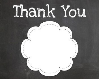 Chalkboard Thank You Tag - 2x2 Square - Digital Download - KaleidaCuts