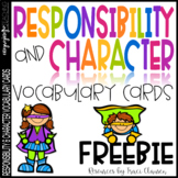 FREE Character & Responsibility Vocabulary Cards