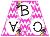 Chevron Bunting - Entire Alphabet in 4 Colors