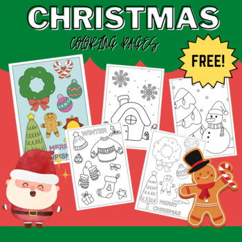 FREEBIE: Christmas Coloring Pages by Paphawarin Chaichan | TPT