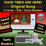 FREEBIE Christmas Song | Boom Cards | Video | Audio Cues |