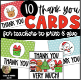 Christmas Thank You Cards for Teachers to Give Students