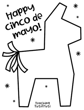 Preview of FREEBIE - Cinco de Mayo Coloring Page (by TeachingTutifruti)