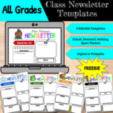 FREEBIE: Class Newsletter Templates
