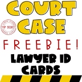 FREEBIE: Classroom Courtroom Lawyer ID Cards