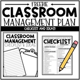 Freebie | Classroom Management Plan Checklist and PowerPoint