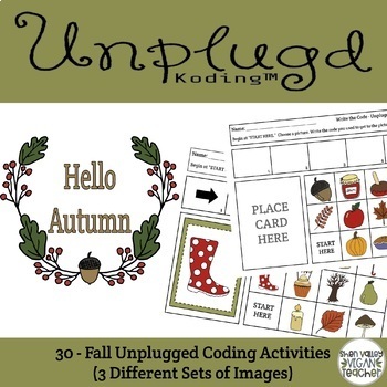Preview of FREEBIE - Coding for Kids - Fall Themed - Print & Digital